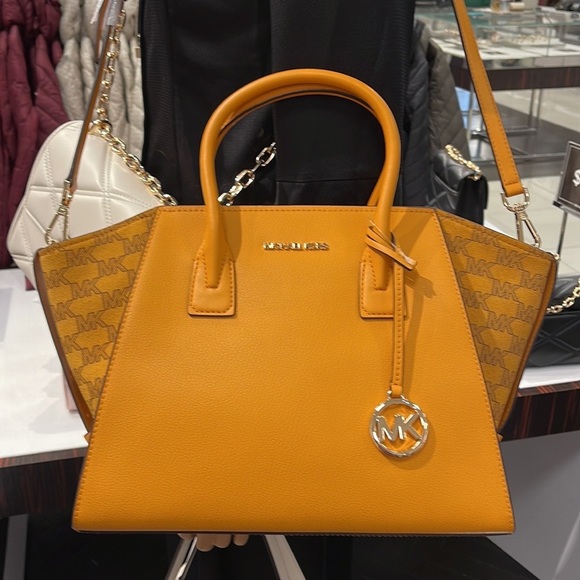 Michael Kors Handbags - Michael Kors Avril Large Top Zip Satchel Shoulder Bag
Honeycomb